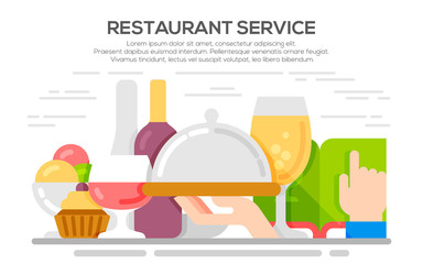 Restaurant service concept illustration.
