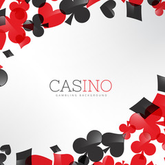 casino background with playing cards symbols