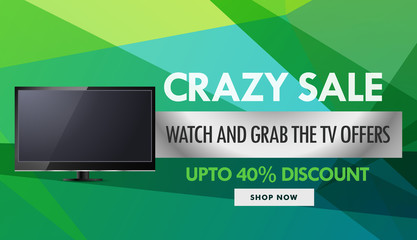 television and electronics sale and discount voucher design temp