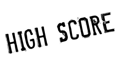 High Score rubber stamp. Grunge design with dust scratches. Effects can be easily removed for a clean, crisp look. Color is easily changed.