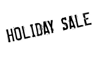 Holiday Sale rubber stamp. Grunge design with dust scratches. Effects can be easily removed for a clean, crisp look. Color is easily changed.