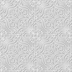 3D paper art pattern curve cross geometry line