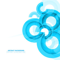 abstract blue circles background design