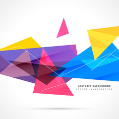 colorful geometric triangles in abstract style