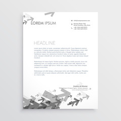 gray arrow letterhead design template