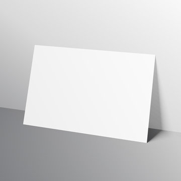 white horizontal a4 size paper mockup template leaned towards wa