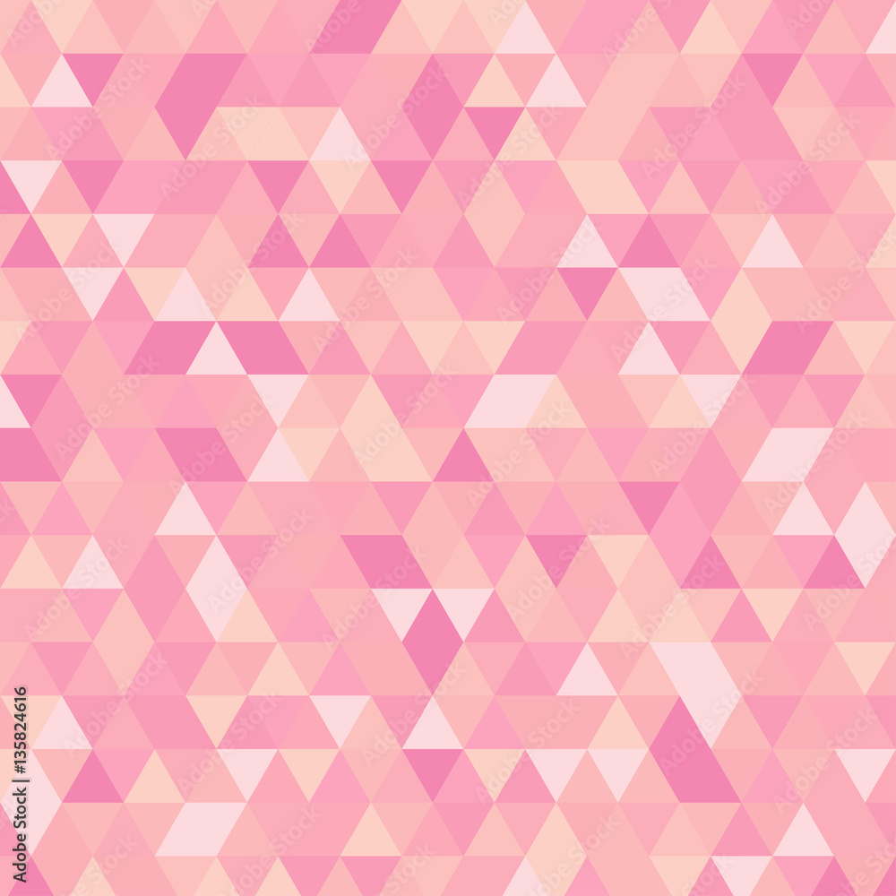 Wall mural Multicolor pink geometric triangular illustration graphic background. Vector design