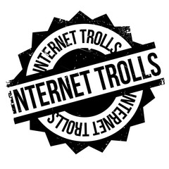 Internet Trolls rubber stamp. Grunge design with dust scratches. Effects can be easily removed for a clean, crisp look. Color is easily changed.