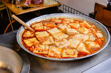Stinky tofu, one of the most popular food in Taiwan.