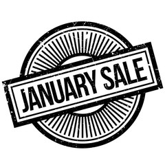 January Sale rubber stamp. Grunge design with dust scratches. Effects can be easily removed for a clean, crisp look. Color is easily changed.