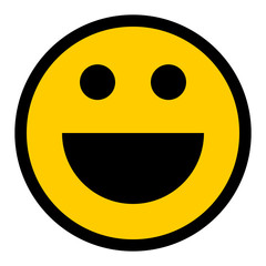 Happy Smiley Smiling Face Flat Style