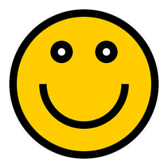 Happy Smiley Smiling Face Flat Style