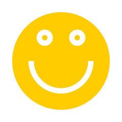 Happy Smiley Smiling Face Flat Style