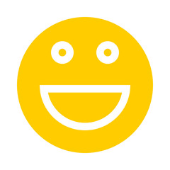 Happy Smiley Smiling Face Flat Style