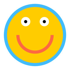 Fototapeta premium Happy Smiley Smiling Face Flat Style