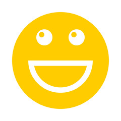 Fototapeta premium Happy Smiley Smiling Face Flat Style