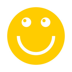 Fototapeta premium Happy Smiley Smiling Face Flat Style