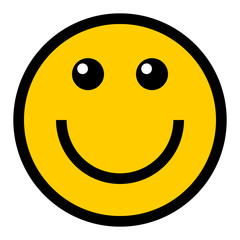 Happy Smiley Smiling Face Flat Style