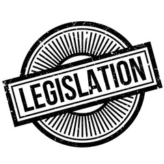 Legislation rubber stamp. Grunge design with dust scratches. Effects can be easily removed for a clean, crisp look. Color is easily changed.