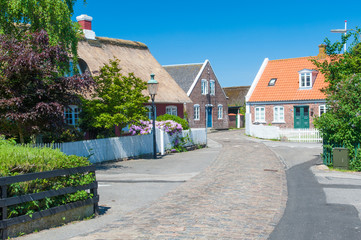 Häuser auf der Ferieninsel Fanö, Jütland, Dänemark