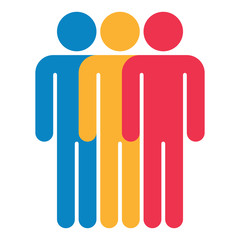 Three Man Sign People Icon