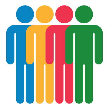 Four Man Sign People Icon