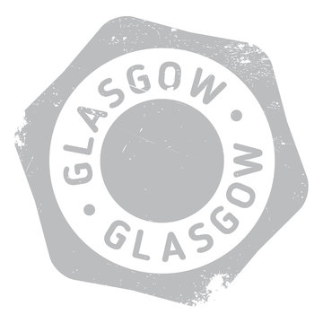 Glasgow stamp. Grunge design with dust scratches. Effects can be easily removed for a clean, crisp look. Color is easily changed.