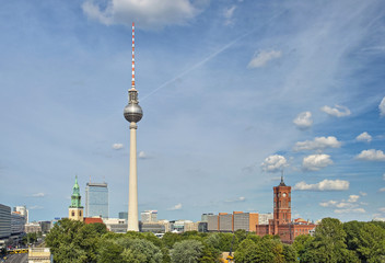 Naklejka premium View over the Alexanderplatz in Berlin Mitte, Berlin, Germany, Europe
