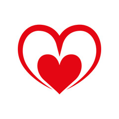 Heart and love ornament icon vector  illustration  graphic design