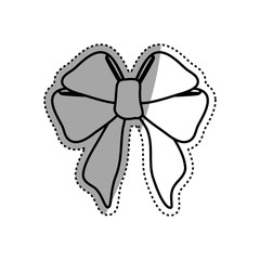 decorative ribbon bow icon vector illustration graphic design