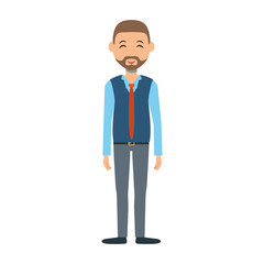 Fototapeta premium Man cartoon isolated icon vector illustration graphic design