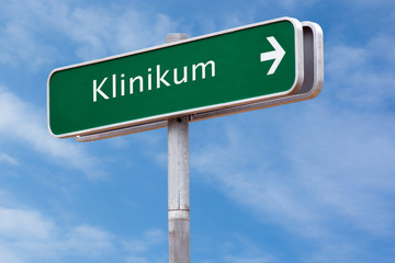 Schild 126 - Klinikum