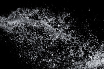 Water Splash On Black Background