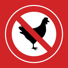 Hens prohibited sign.