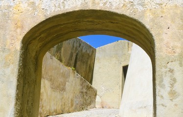 Tor der Festung der Stadt Calvi, Korsika, Frankreich, Europa