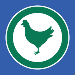 Space for hens sign.