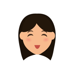 woman face cartoon icon vector illustration graphic design