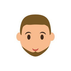 Fototapeta premium Man face cartoon icon vector illustration graphic design