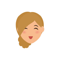 woman face cartoon icon vector illustration graphic design