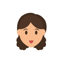 woman face cartoon icon vector illustration graphic design