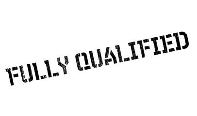 Fully Qualified rubber stamp. Grunge design with dust scratches. Effects can be easily removed for a clean, crisp look. Color is easily changed.