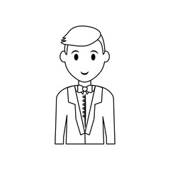 Man cartoon isolated icon vector illustration graphic design