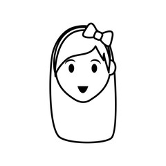 woman face cartoon icon vector illustration graphic design
