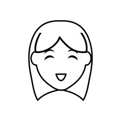 Obraz premium woman face cartoon icon vector illustration graphic design
