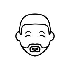 Man face cartoon icon vector illustration graphic design