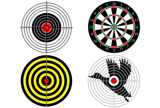 Set targets for shooting practice 
