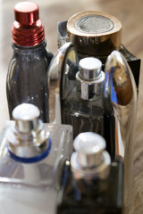 detail of bottles perfume