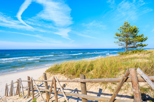 Entrance To Sandy Bialogora Beach, Baltic Sea, Poland