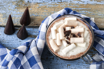 Cup of hot cocoa with marshmallows