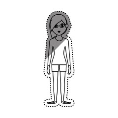 Woman cartoon isolated icon vector illustration graphic design